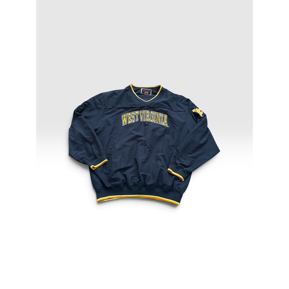 Colosseum Athletics West Virginia Mountaineers Navy V-Neck Windshirt XXL - Picture 2 of 8